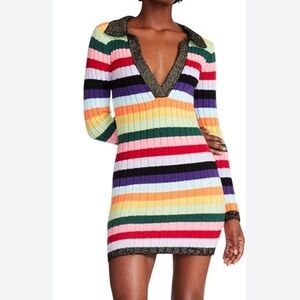 Multicolor Steve Madden Striped Knit Dress Size Large